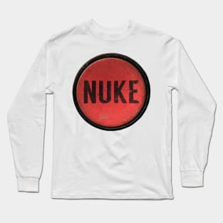 Red Nuke Button Long Sleeve T-Shirt